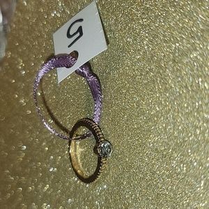 Rhinestone Gold Tone Costume Ring